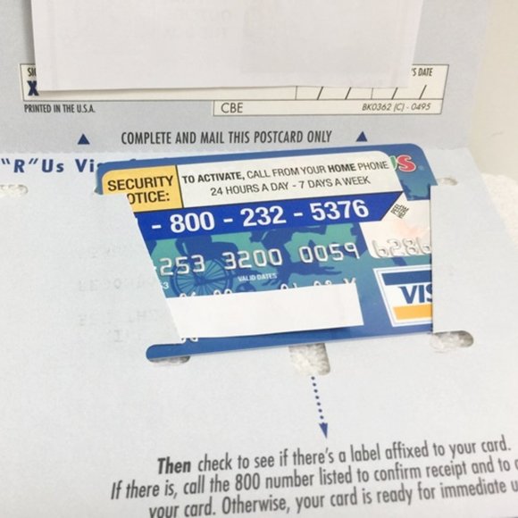 Toys "R" Us Visa Credit Charge Card Expired 06/00-01/02 New Unused +Orig Papers - Picture 2 of 5